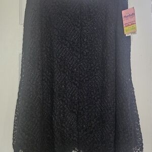 Max Studio Black A-Line Knee-Length Skirt